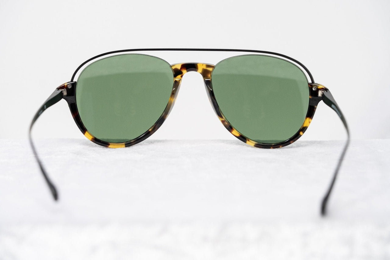 Kris Van Assche Sunglasses Unisex with Titanium Tortoise Shell Black and Green Lenses Category 2 - KVA84C2SUN - Watches & Crystals