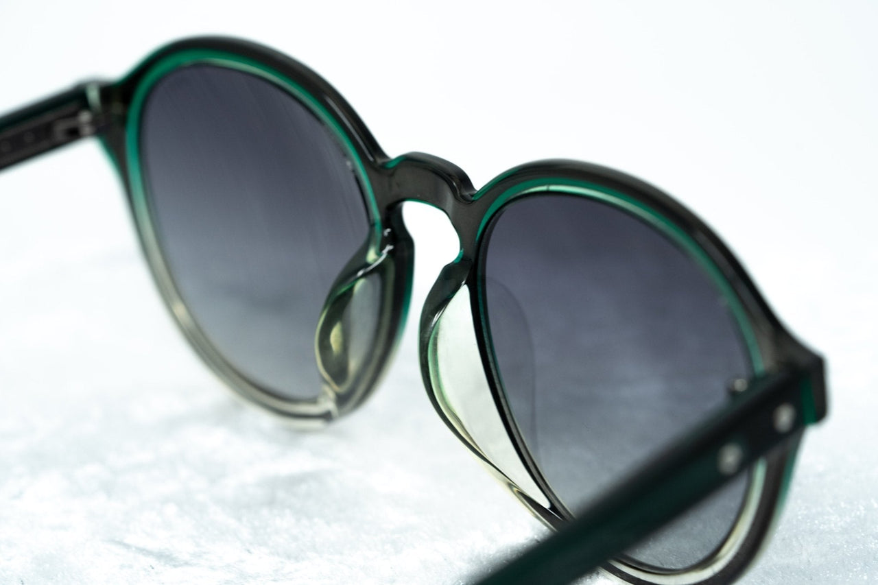 Kris Van Assche Sunglasses with Oval Green Clear Gunmetal and Grey Graduated Lenses - KVA79C3SUN - Watches & Crystals