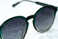 Thumbnail for Kris Van Assche Sunglasses with Oval Green Clear Gunmetal and Grey Graduated Lenses - KVA79C3SUN - Watches & Crystals