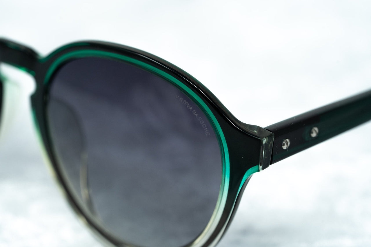 Kris Van Assche Sunglasses with Oval Green Clear Gunmetal and Grey Graduated Lenses - KVA79C3SUN - Watches & Crystals