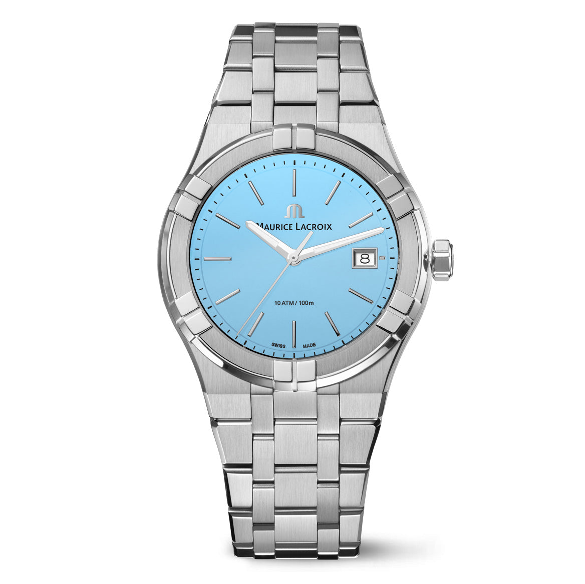 Maurice Lacroix Unisex Watch 40mm Aikon Quartz Colours Light Blue AI1108-SS002-431-1