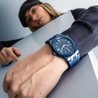 Thumbnail for Maurice Lacroix Unisex Watch 39mm Aikon Automatic Blue PVD Limited Edition AI6007-PVC00-430-4
