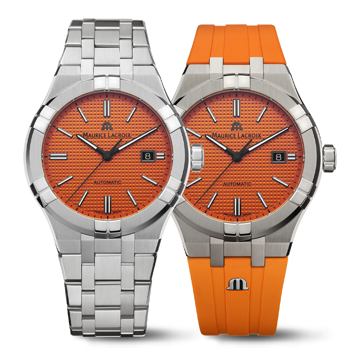 Maurice Lacroix Men's Watch 42mm Aikon Automatic Orange AI6008-SS00F-530-E