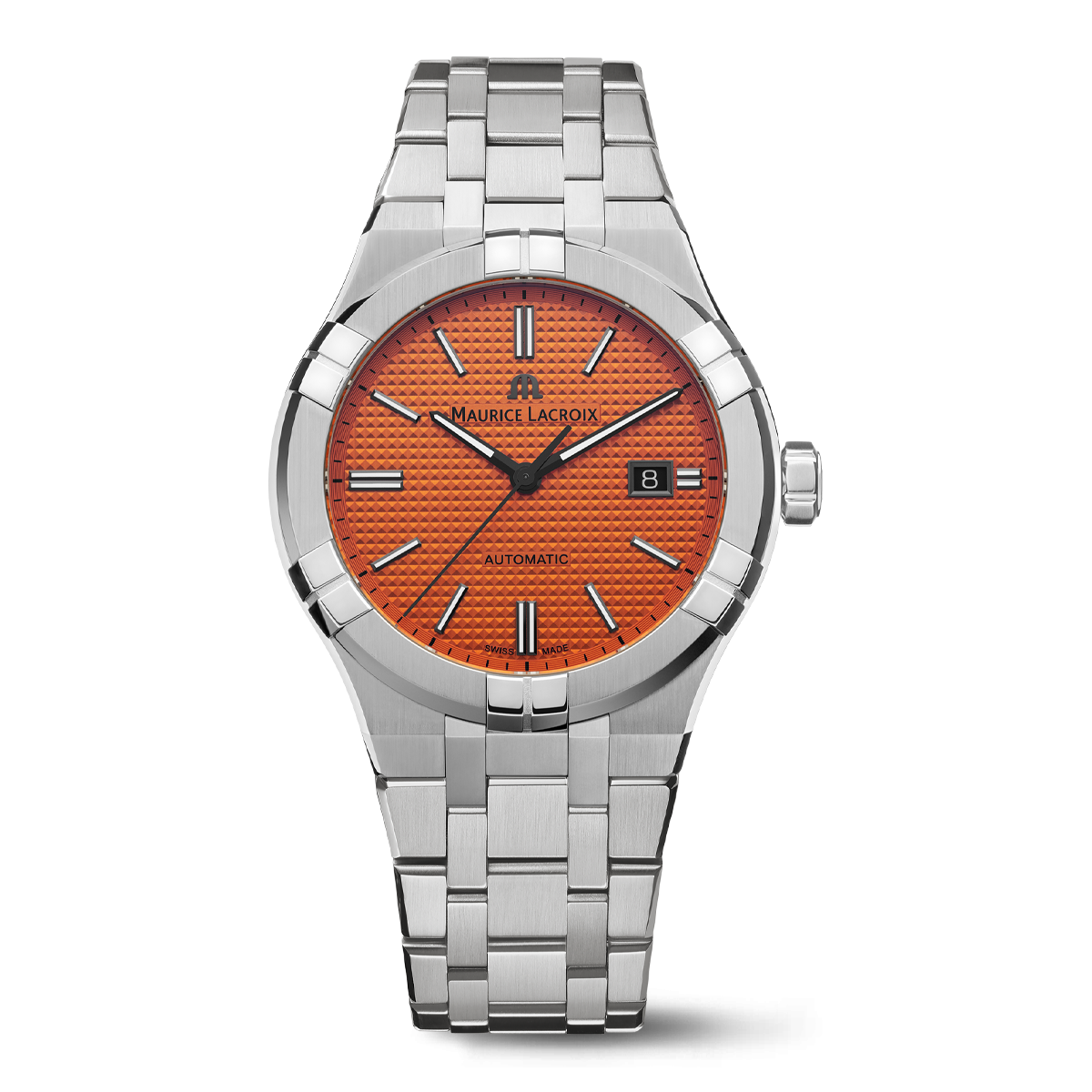 Maurice Lacroix Men's Watch 42mm Aikon Automatic Orange AI6008-SS00F-530-E