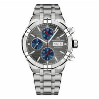 Thumbnail for Maurice Lacroix Men’s Watch 44mm Aikon Chronograph Grey AI6038-TT03F-331-A