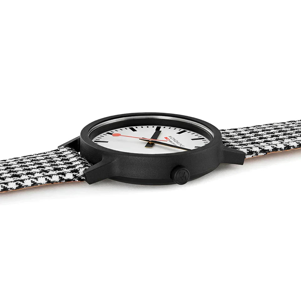 Mondaine Watch Essence Black White Pied MS1.41110.LN