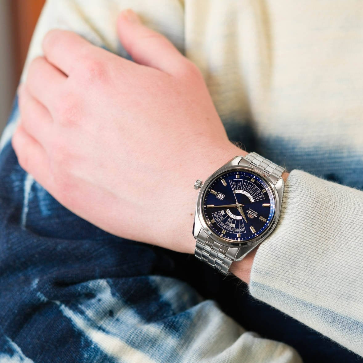 Orient Multi Year Calendar Men #39 s Silver Watch RA BA0003L10B from Orient Multi Year Calendar Men #39 s Silver Watch RA BA0003L10B from