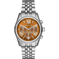 Thumbnail for Michael Kors Ladies Watch Lexington Chronograph 38mm Orange Silver MK6221