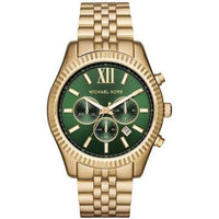 Thumbnail for Michael Kors Watch Lexington Chronograph Gold Green MK8446