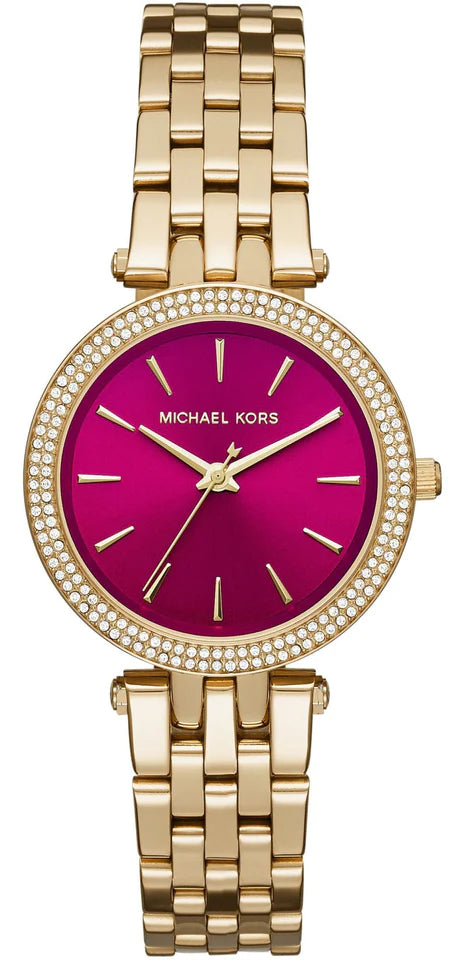 Michael Kors Ladies Watch Mini Darci 33mm Pink Gold MK3444