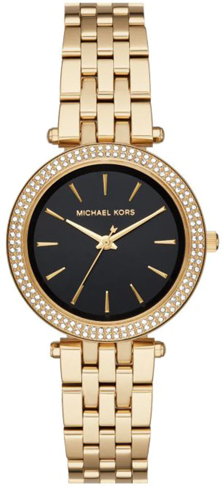 Michael Kors Ladies Watch Mini Darci 33mm Black Gold MK3738