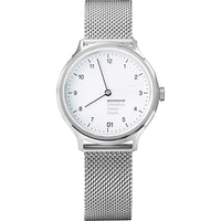 Thumbnail for Mondaine Helvetica No1 Regular Ladies' White Watch MH1.R1210.SM