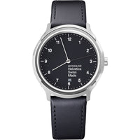 Thumbnail for Mondaine Watch Helvetica No1 Regular Silver Black MH1.R2220.LB