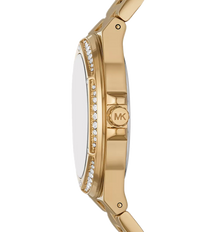 Thumbnail for Michael Kors Ladies Watch Lennox 37mm Gem Stone Gold MK1062