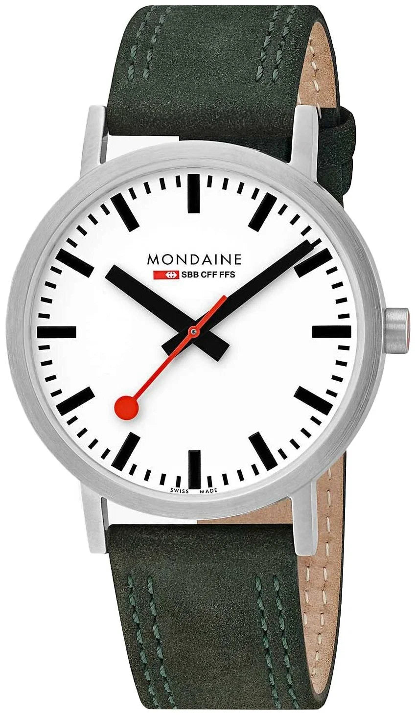 Mondaine Watch Classic White Green A660.30360.16SBF