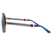 Thumbnail for Orlebar Brown Sunglasses Oval Black with Grey Lenses Category 3 OB42C7SUN - Watches & Crystals