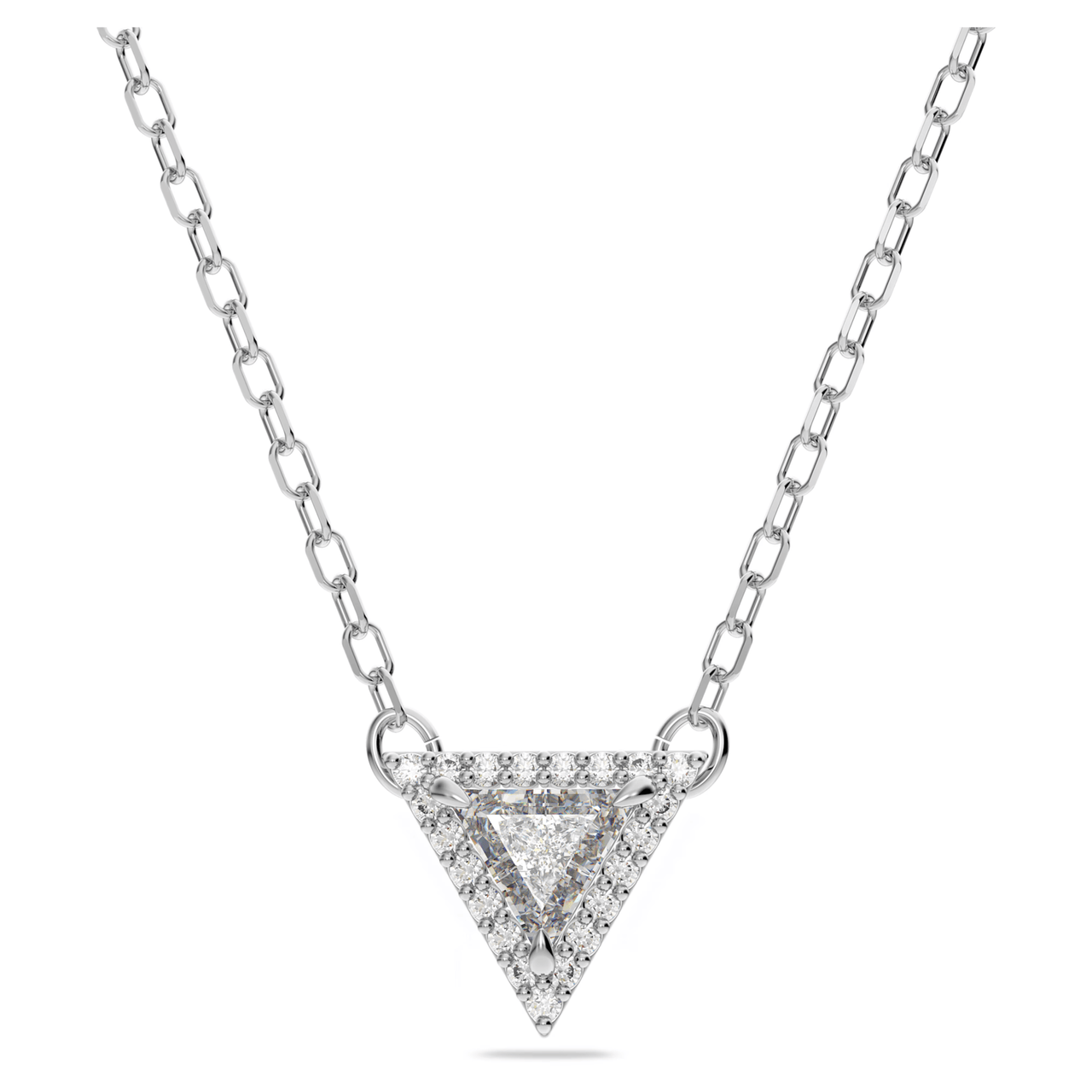 Swarovski Ortyx Necklace Triangle Cut White Crystal Rhodium Plated 5642983
