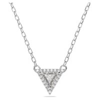 Thumbnail for Swarovski Ortyx Necklace Triangle Cut White Crystal Rhodium Plated 5642983