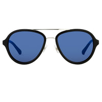 Thumbnail for Phillip Lim Sunglasses Black Shiny Silver and Blue Mirror Lenses Category 3 - PL16C23SUN - Watches & Crystals