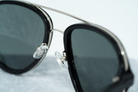 Thumbnail for Phillip Lim Sunglasses Black Shiny Silver and Blue Mirror Lenses Category 3 - PL16C23SUN - Watches & Crystals