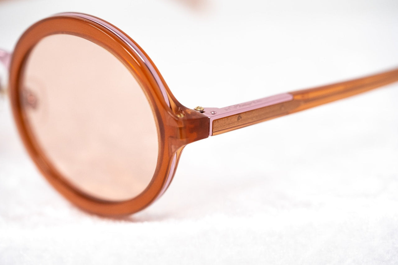 Phillip Lim Sunglasses Round Rose and Pink Nickel with Pink Tinted Lenses Category 1 - PL11C32SUN - Watches & Crystals