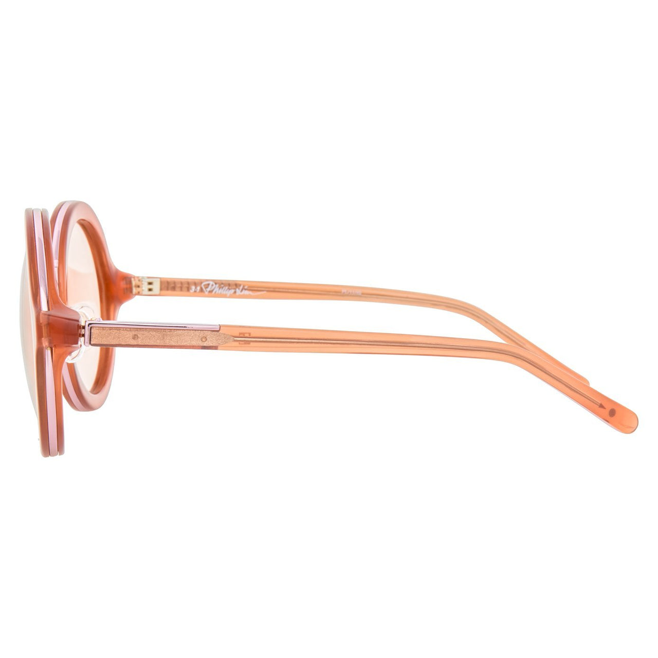 Phillip Lim Sunglasses Round Rose and Pink Nickel with Pink Tinted Lenses Category 1 - PL11C32SUN - Watches & Crystals