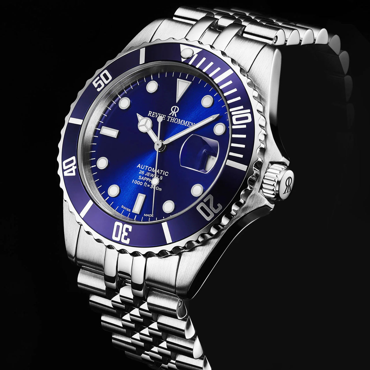 Revue Thommen Blue Dial Steel 'Diver' Automatic Men's Watch 17571.2228