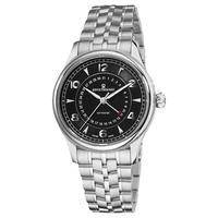 Thumbnail for Revue Thommen Date Pointer 43mm Men's Stainless Steel Black Automatic Watch 10012.2137