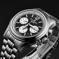 Thumbnail for Revue Thommen Men's Airspeed XL 46mm Chronograph Automatic Black Dial Watch 16041.6437