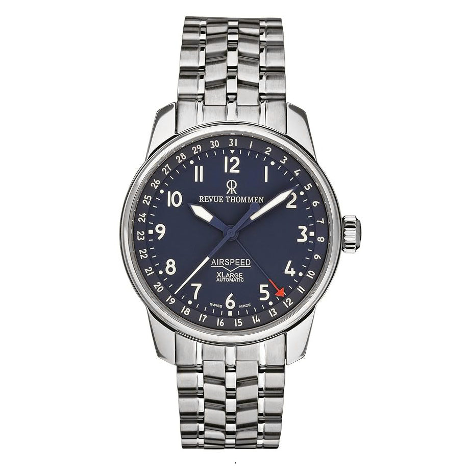 Revue Thommen Airspeed XL Men's 40.5mm Blue Automatic Watch 16050.2135