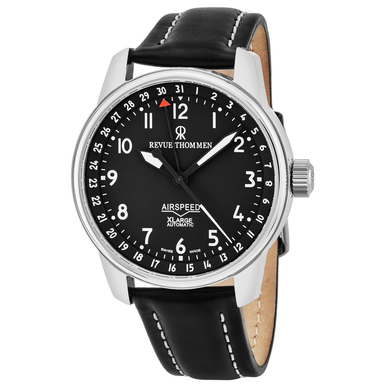Revue Thommen Airspeed XL Men's 41mm Black Automatic Watch 16050.2537