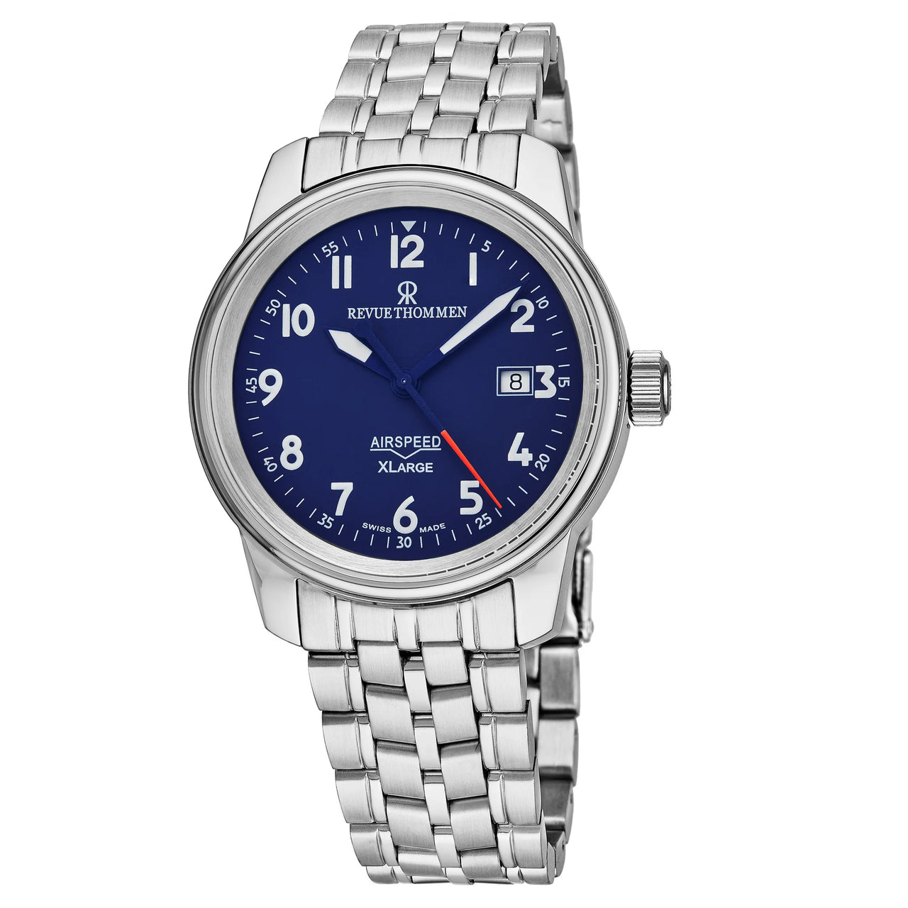 Revue Thommen Airspeed Men's 40mm Blue Stainless Steel Automatic Watch 16052.2135