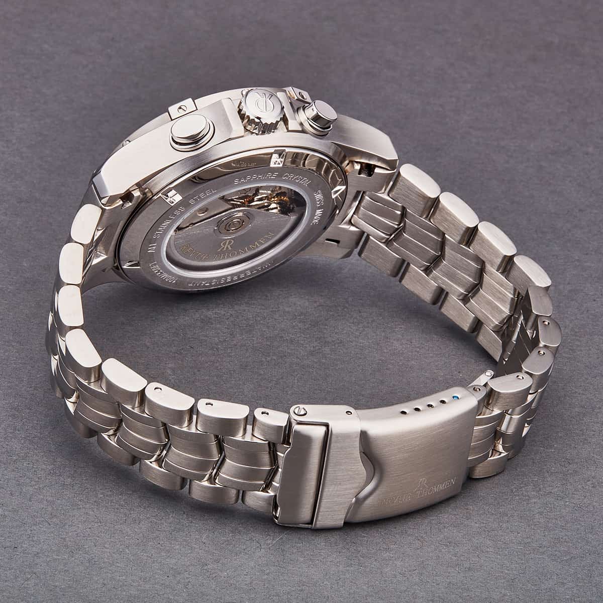 Revue Thommen Airspeed Men's 44mm Blue Dial Stainless Steel Chronograph Automatic Watch 16071.6125