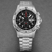 Thumbnail for Revue Thommen Airspeed Men's 44mm Black Dial Stainless Steel Chronograph Automatic Watch 16071.6134