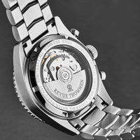 Thumbnail for Revue Thommen Aviator Men's 42mm Black Stainless Steel Chronograph Automatic Watch 17000.6134