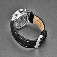 Thumbnail for Revue Thommen Aviator Men's 42mm Black Leather Chronograph Automatic Watch 17000.6534