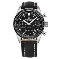 Thumbnail for Revue Thommen Aviator Men's 42mm Black Chronograph Automatic Watch 17000.6537