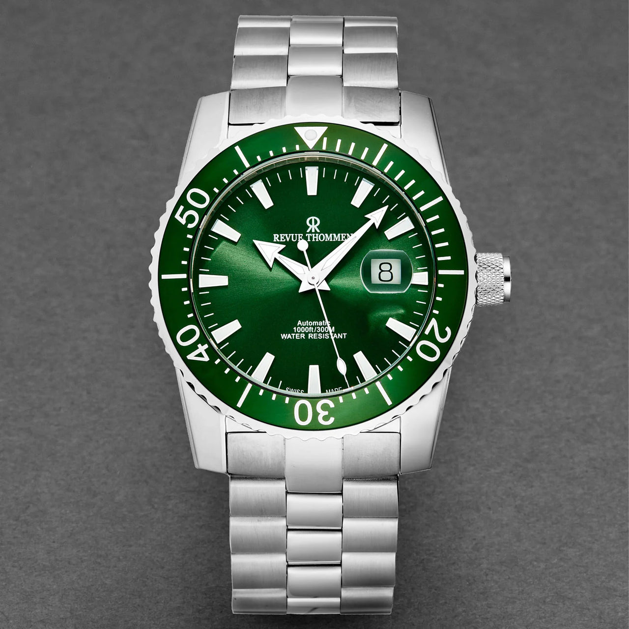 Revue Thommen Diver Men's 45mm Green Automatic Watch 17030.2134