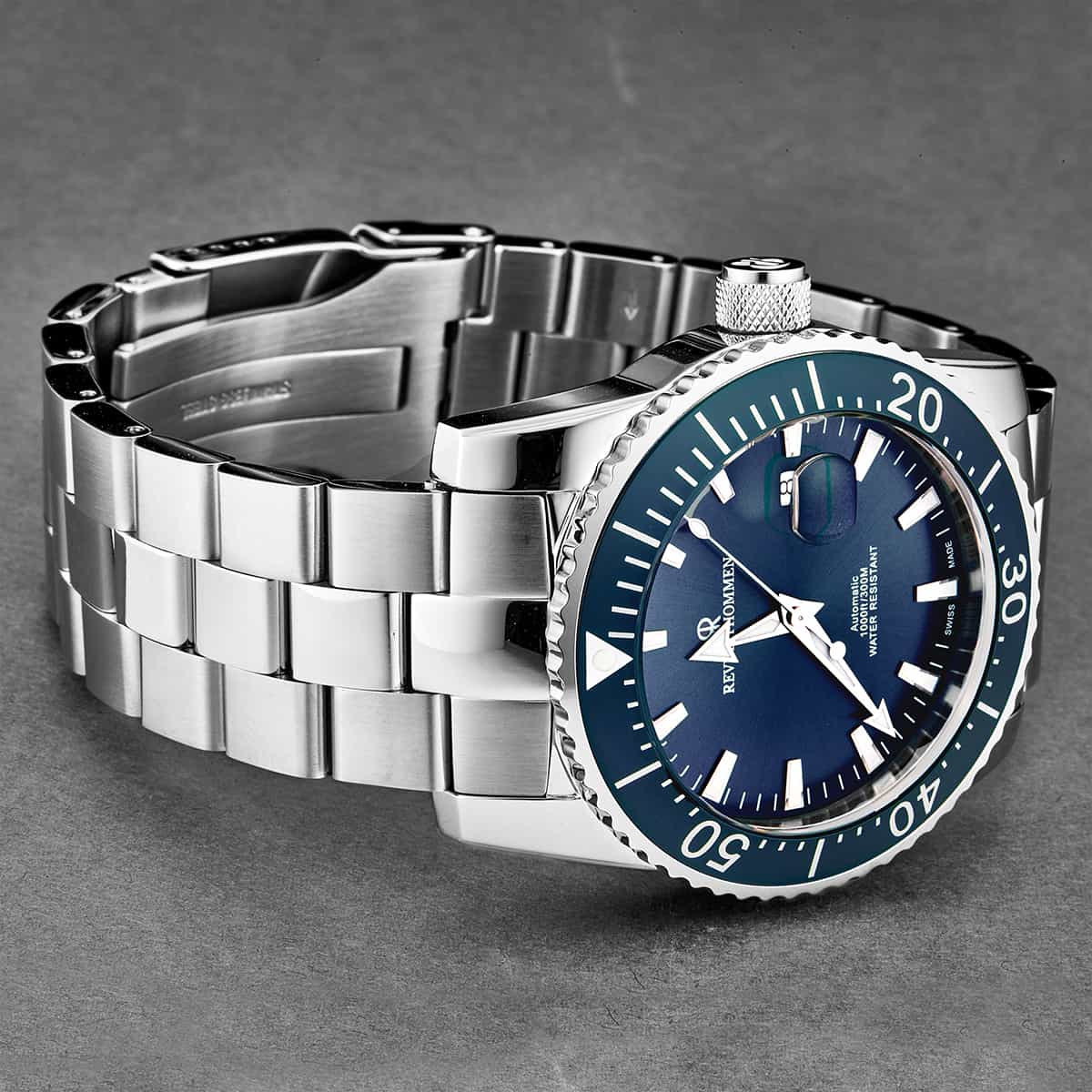 Revue Thommen Diver Men's 46mm Blue Automatic Watch 17030.2135