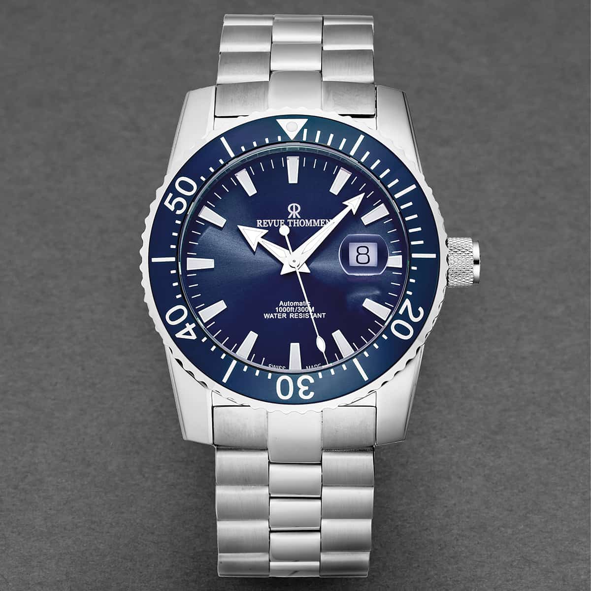 Revue Thommen Diver Men's 46mm Blue Automatic Watch 17030.2135
