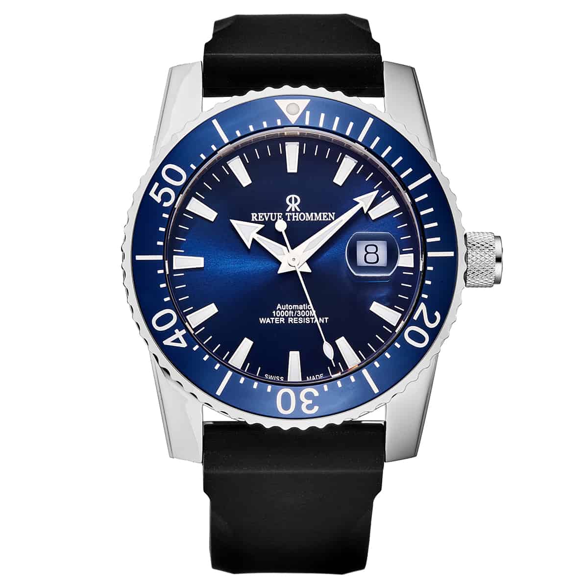 Revue Thommen Diver Men's 45mm Stainless Steel Blue Automatic Watch 17030.2535