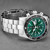 Thumbnail for Revue Thommen Diver Men's 45mm Green Stainless Steel Automatic Chronograph Watch 17030.6122