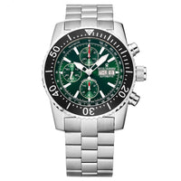 Thumbnail for Revue Thommen Diver Men's 45mm Green Stainless Steel Automatic Chronograph Watch 17030.6122
