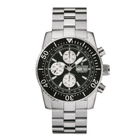 Thumbnail for Revue Thommen Air Speed Men's 45mm Stainless Steel Black Automatic Chronograph Watch 17030.6137