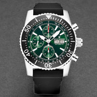 Thumbnail for Revue Thommen Airspeed Men's 46mm Green Rubber Chronograph Automatic Watch 17030.6522