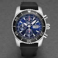 Thumbnail for Revue Thommen Diver Men's 46mm Blue Rubber Chronograph Automatic Watch 17030.6523