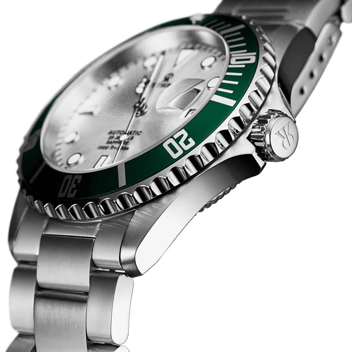 Revue Thommen Diver Men's 42mm Stainless Steel Silver Green Automatic Watch 17571.2124