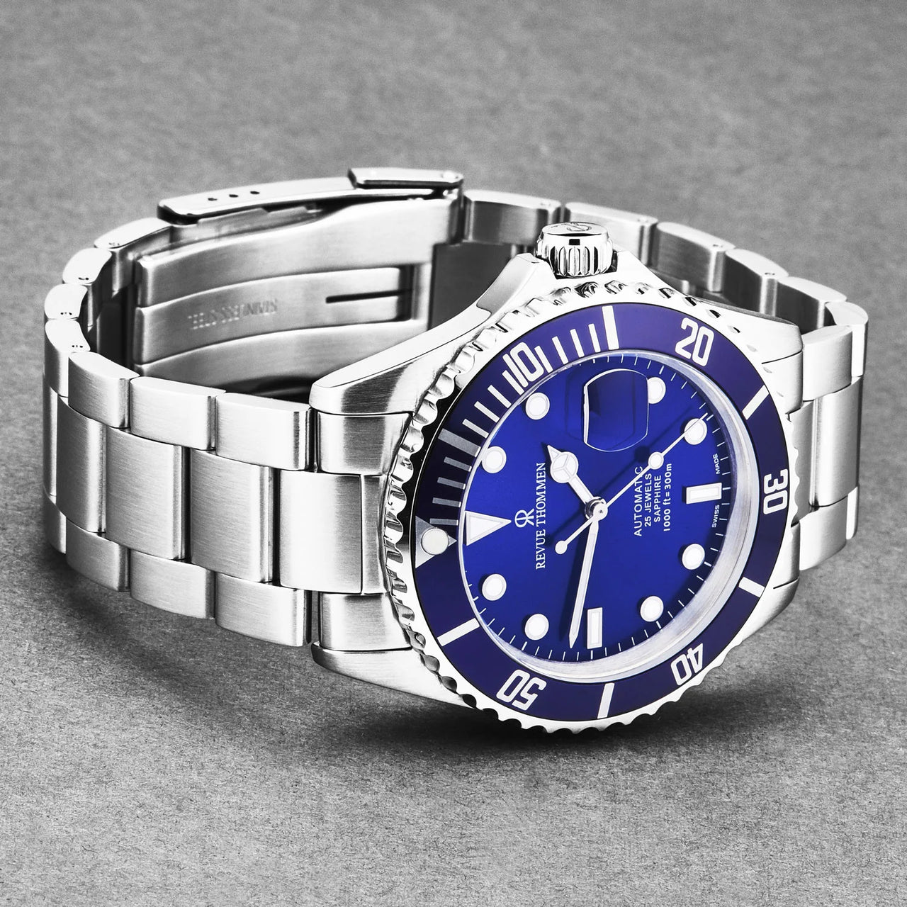Revue Thommen Diver Men's 42mm Stainless Steel Blue Dial Automatic Watch 17571.2128