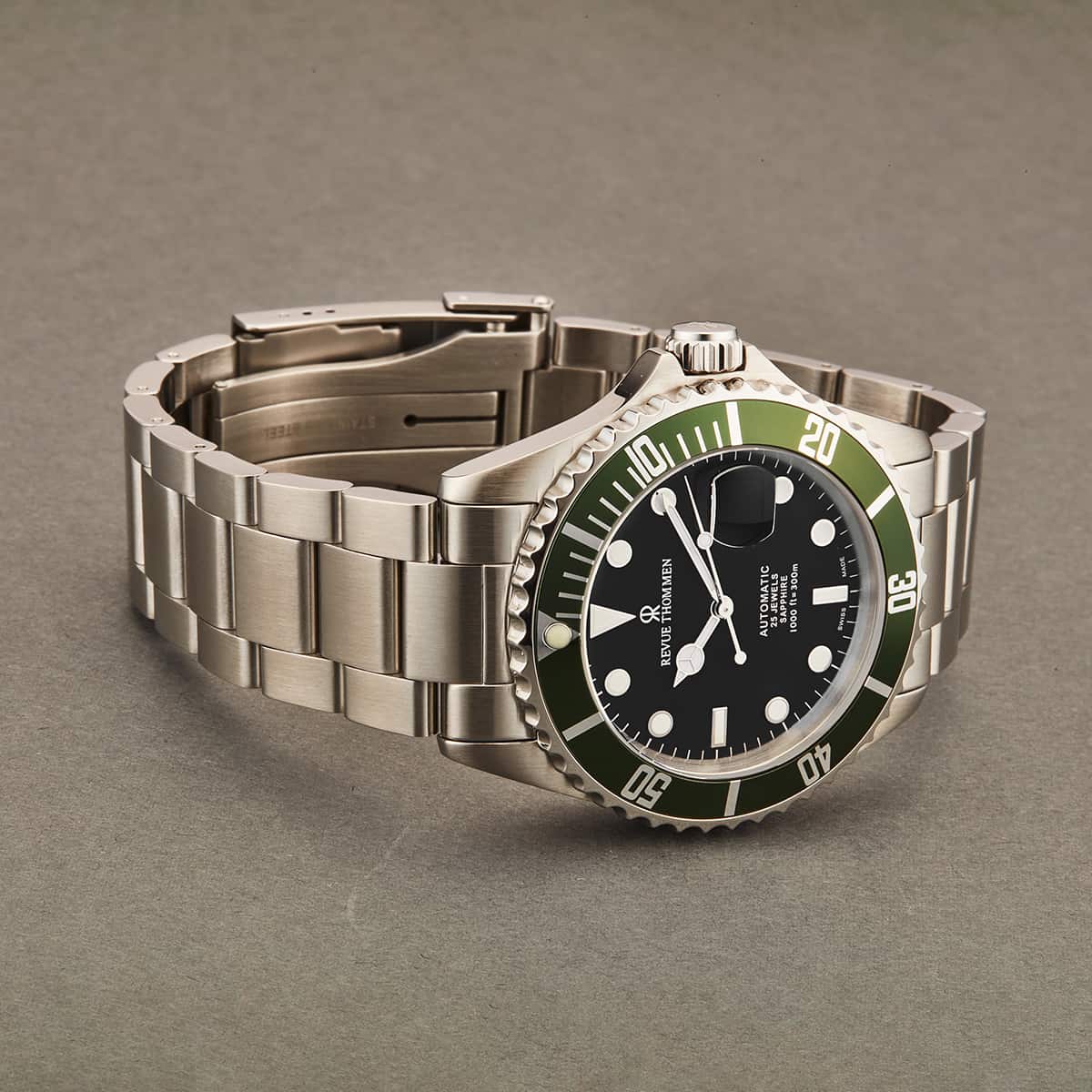 Revue Thommen Diver XL Men's 42mm Stainless Steel Black Dial Automatic Watch 17571.2134