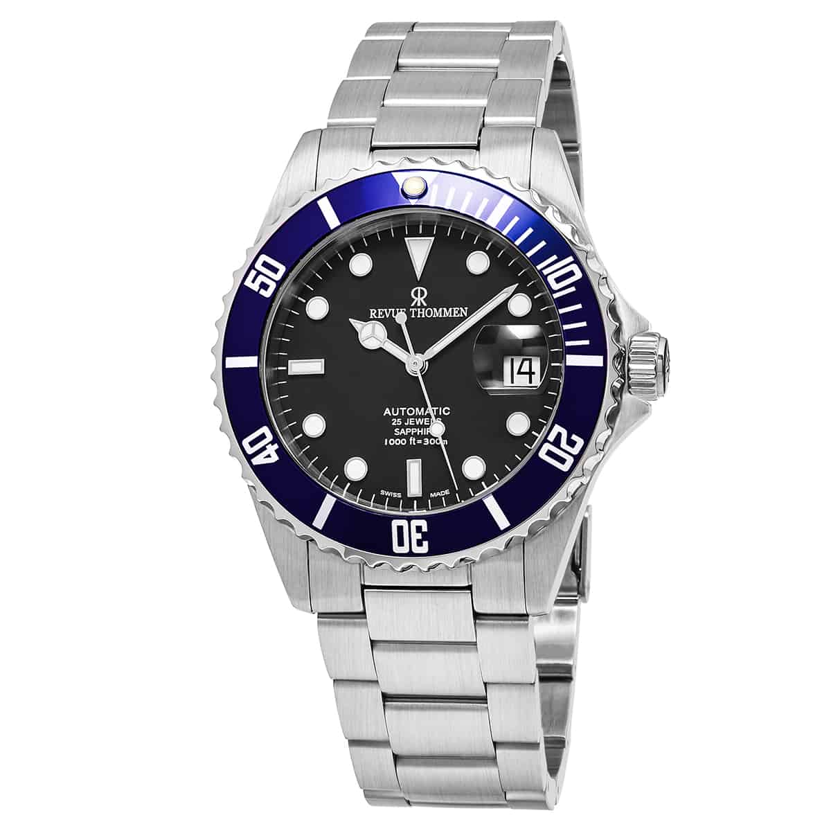Revue Thommen Diver Men's 42mm Stainless Steel Black Dial Automatic Watch 17571.2135